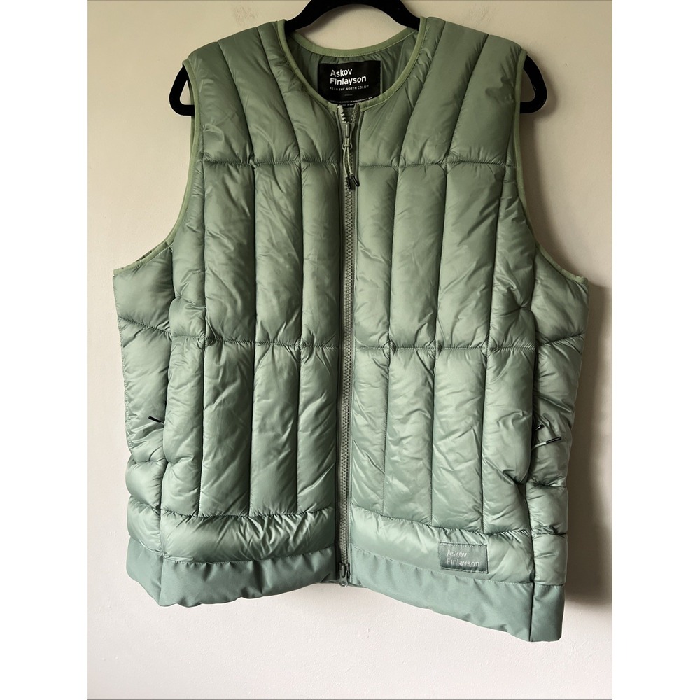 Askov Finlayson Green Puffer Vest Women's Size XL Excellent North MN